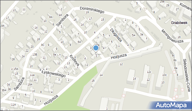 Gdynia, Młodzianowskiego Kazimierza, 1, mapa Gdyni