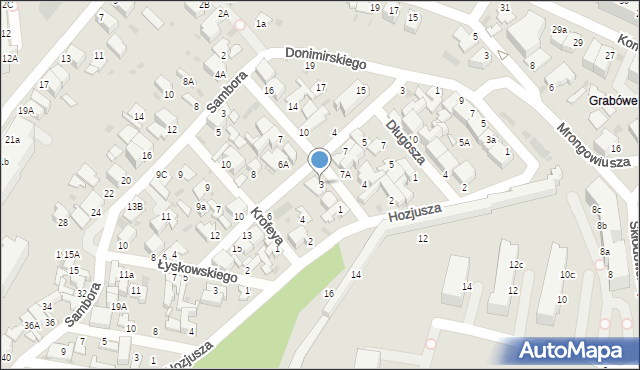 Gdynia, Młodzianowskiego Kazimierza, 3, mapa Gdyni