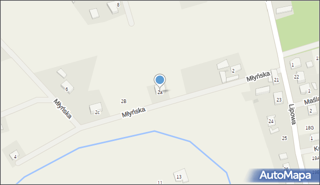 Glinik, Młyńska, 2a, mapa Glinik