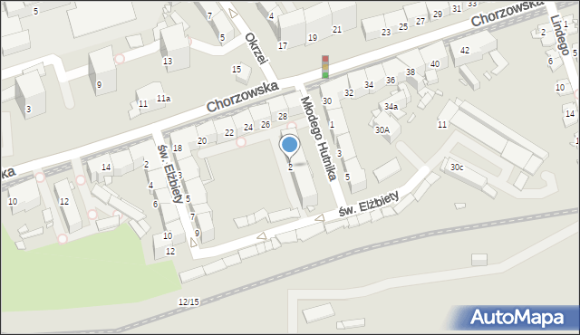 Gliwice, Młodego Hutnika, 2, mapa Gliwic