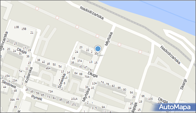 Głogów, Młyńska, 19, mapa Głogów
