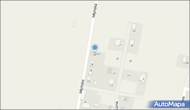 Gnieżdżewo, Młyńska, 20, mapa Gnieżdżewo