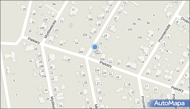 Gniezno, Młodzieży Polskiej, 23a, mapa Gniezna