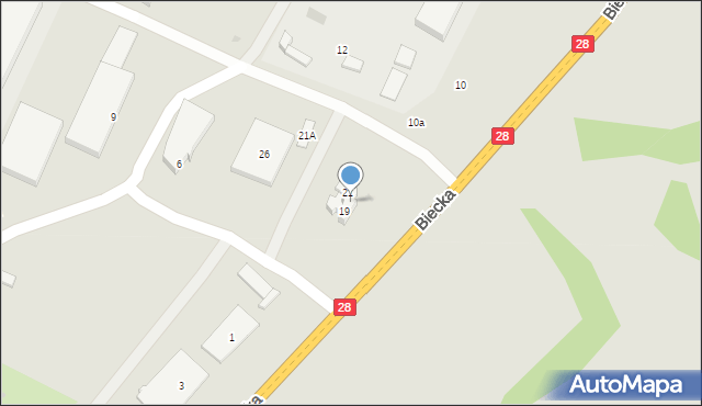 Gorlice, Młyńska, 21, mapa Gorlic