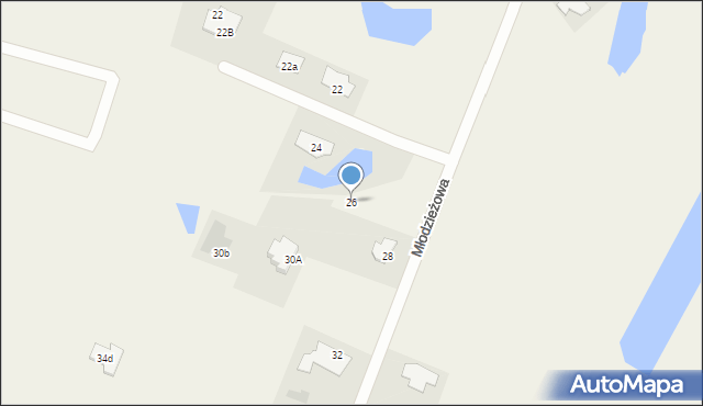 Górsk, Młodzieżowa, 26, mapa Górsk