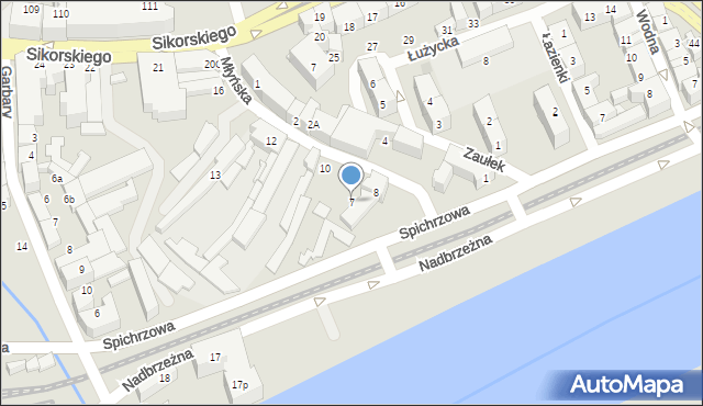 Gorzów Wielkopolski, Młyńska, 7, mapa Gorzów Wielkopolski