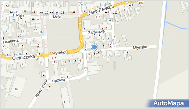 Gostyń, Młyńska, 8, mapa Gostyń