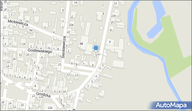 Grabów nad Prosną, Młyńska, 1, mapa Grabów nad Prosną