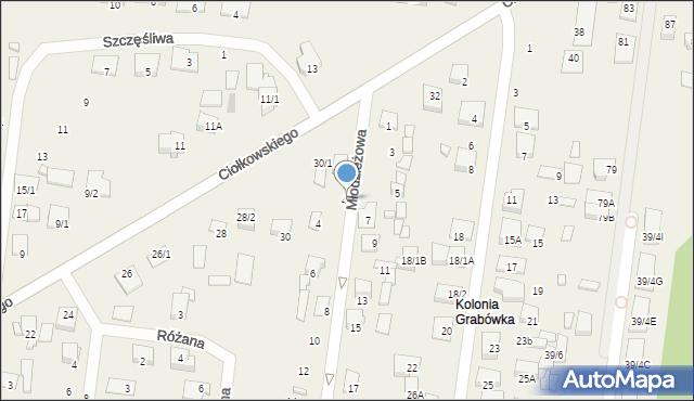 Grabówka, Młodzieżowa, 4a, mapa Grabówka