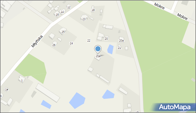 Grodziec, Młyńska, 21a, mapa Grodziec