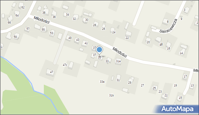 Gromnik, Młodości, 35, mapa Gromnik