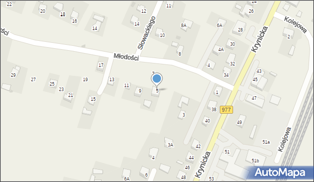 Gromnik, Młodości, 5, mapa Gromnik