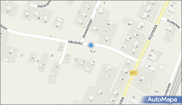 Gromnik, Młodości, 7, mapa Gromnik
