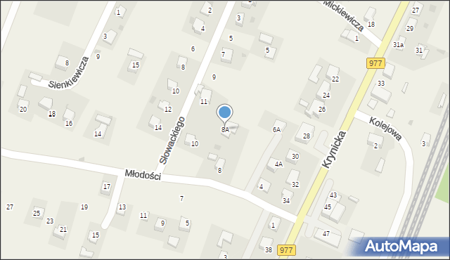 Gromnik, Młodości, 8A, mapa Gromnik
