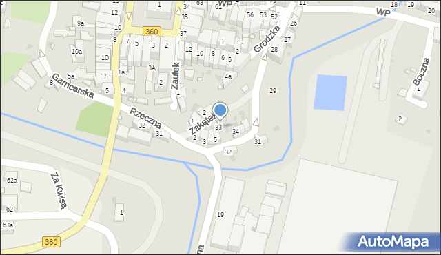 Gryfów Śląski, Młyńska, 33a, mapa Gryfów Śląski