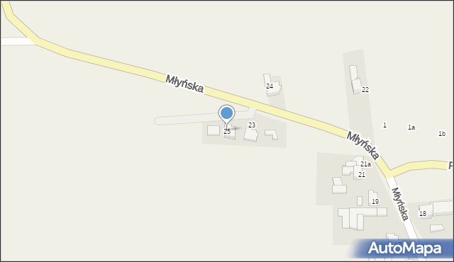 Grzegorzowice, Młyńska, 25, mapa Grzegorzowice