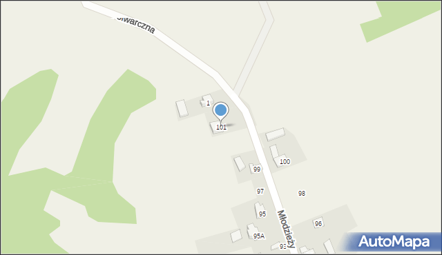 Gulzów, Młodzieży, 101, mapa Gulzów