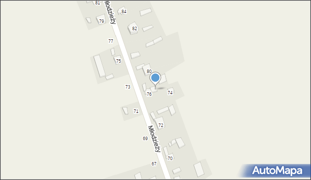Gulzów, Młodzieży, 78, mapa Gulzów