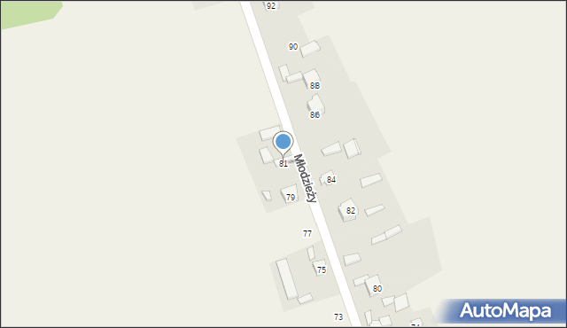 Gulzów, Młodzieży, 81, mapa Gulzów