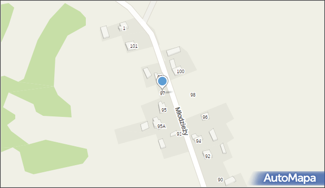 Gulzów, Młodzieży, 97, mapa Gulzów