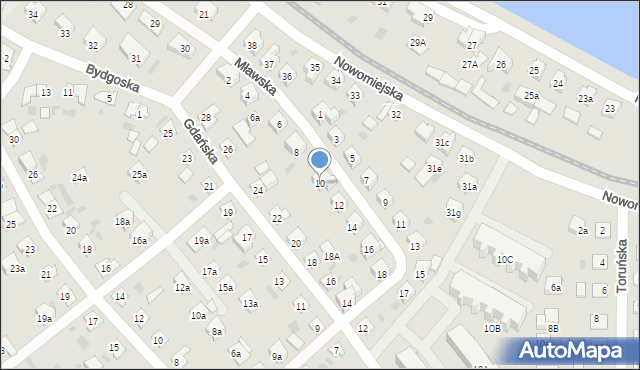 Iława, Mławska, 10, mapa Iława