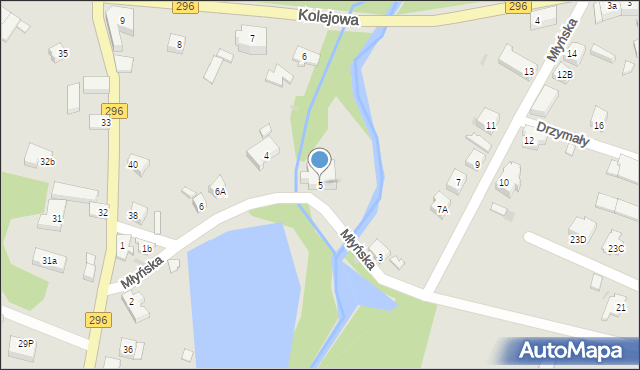 Iłowa, Młyńska, 5, mapa Iłowa