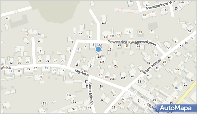 Inowrocław, Młyńska, 14a, mapa Inowrocławia