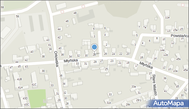 Inowrocław, Młyńska, 28, mapa Inowrocławia