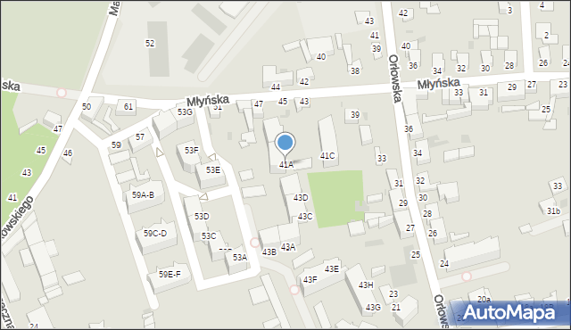 Inowrocław, Młyńska, 41A, mapa Inowrocławia