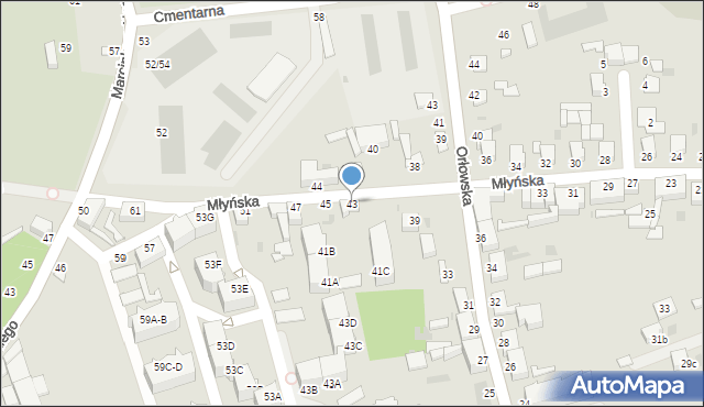 Inowrocław, Młyńska, 43, mapa Inowrocławia