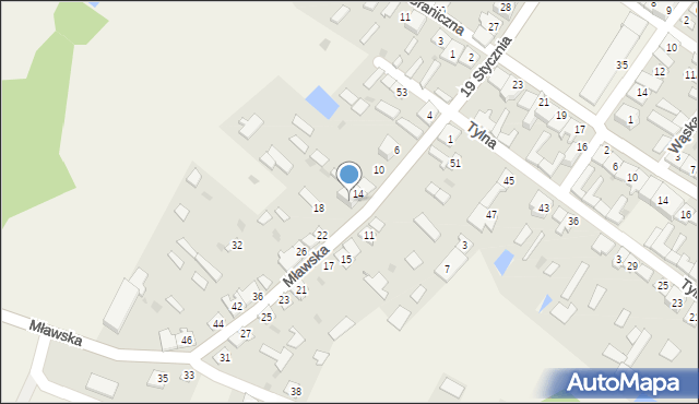 Janowo, Mławska, 16, mapa Janowo