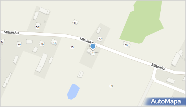 Janowo, Mławska, 41, mapa Janowo