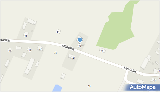 Janowo, Mławska, 52, mapa Janowo