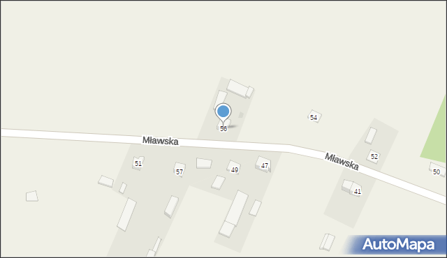 Janowo, Mławska, 56, mapa Janowo