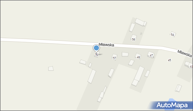 Janowo, Mławska, 59, mapa Janowo