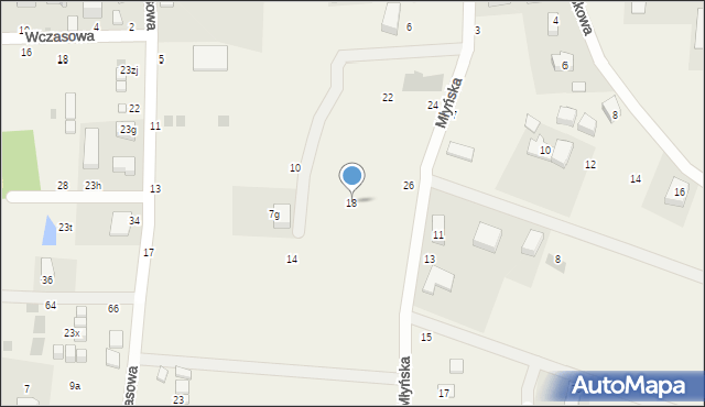 Jantar, Młyńska, 20, mapa Jantar