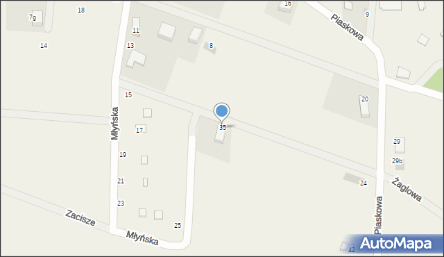 Jantar, Młyńska, 35, mapa Jantar