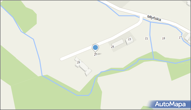 Januszowice, Młyńska, 27, mapa Januszowice