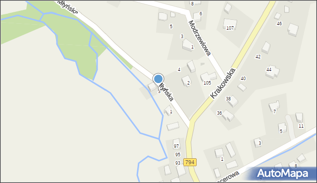 Januszowice, Młyńska, 3, mapa Januszowice