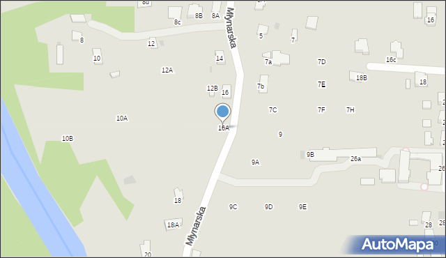 Jasło, Młynarska, 16A, mapa Jasła