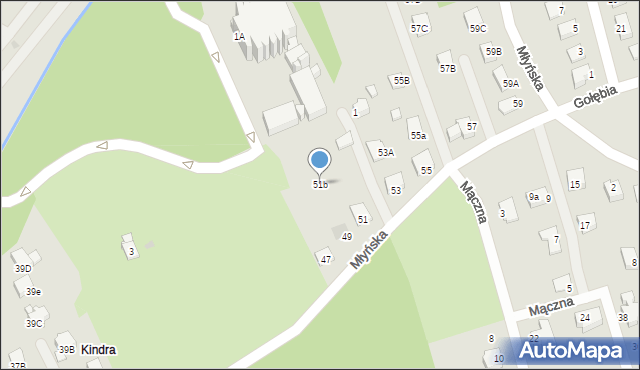 Jastrzębie-Zdrój, Młyńska, 51b, mapa Jastrzębie-Zdrój
