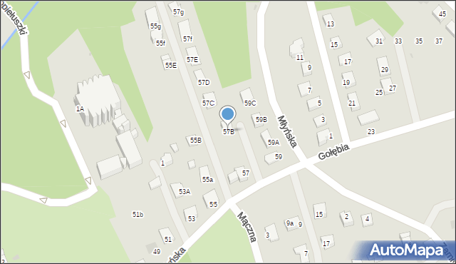 Jastrzębie-Zdrój, Młyńska, 57B, mapa Jastrzębie-Zdrój