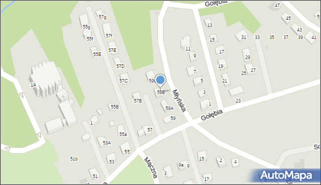 Jastrzębie-Zdrój, Młyńska, 59B, mapa Jastrzębie-Zdrój