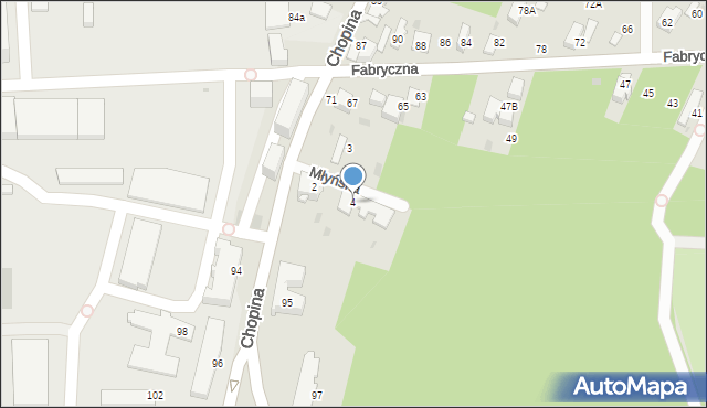 Jaworzno, Młyńska, 4, mapa Jaworzno