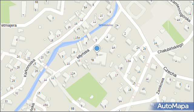 Jelenia Góra, Młyńska, 7, mapa Jelenia Góra