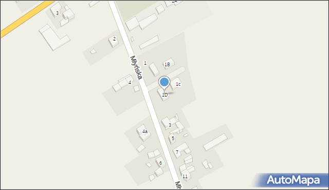 Jełowa, Młyńska, 1D, mapa Jełowa