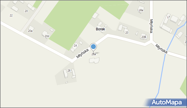 Jełowa, Młyńska, 26a, mapa Jełowa
