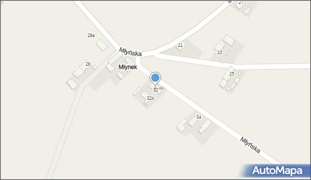 Jełowa, Młyńska, 32, mapa Jełowa