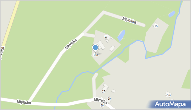 Kalety, Młyńska, 13a, mapa Kalety