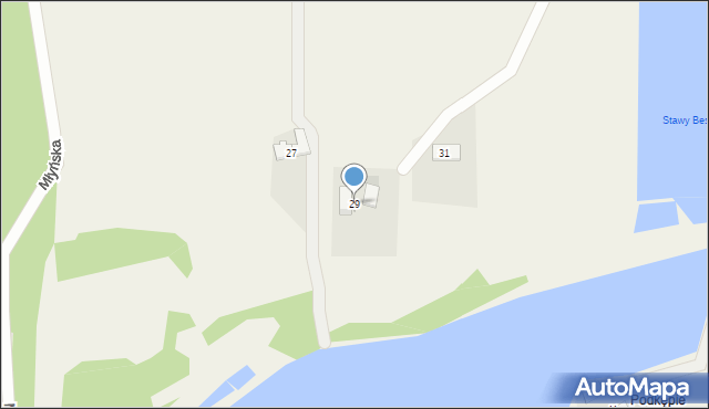 Kaniów, Młyńska, 29, mapa Kaniów